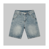 Washed Denim Jorts - Washed Blue