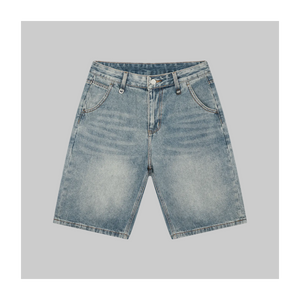 Washed Denim Jorts - Washed Blue