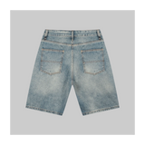 Washed Denim Jorts - Washed Blue