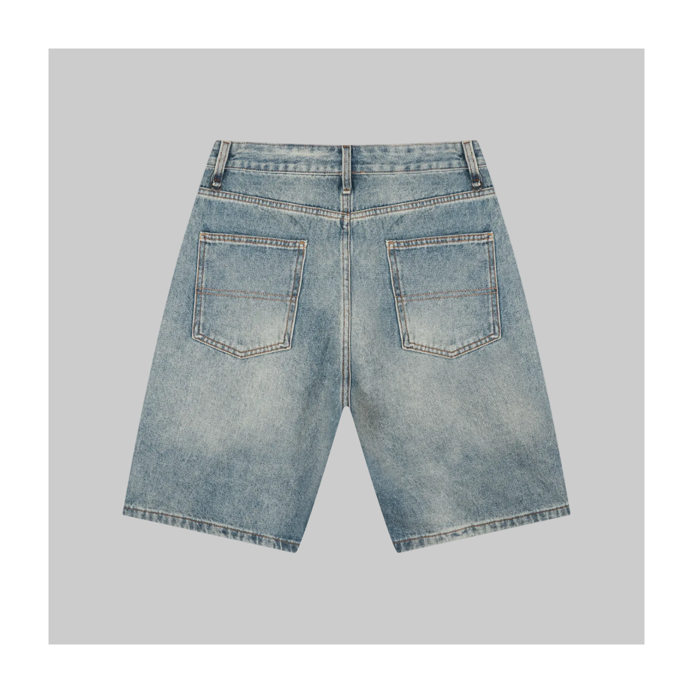 Washed Denim Jorts - Washed Blue