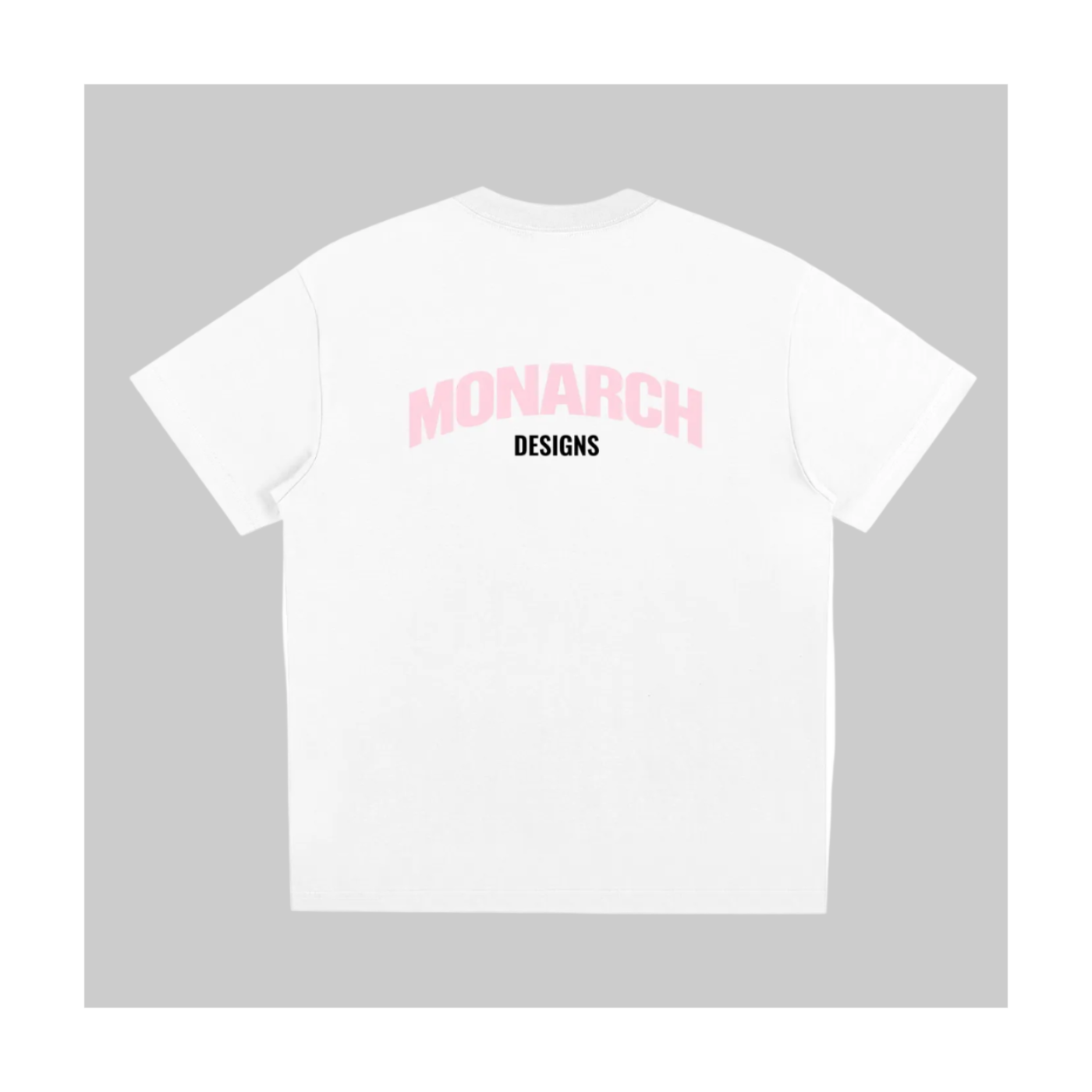 Curved Boxy Tee - White/Pink