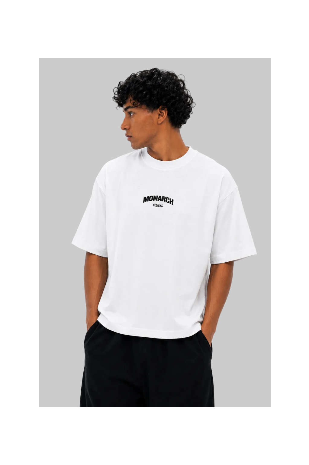 Curved Boxy Tee - White