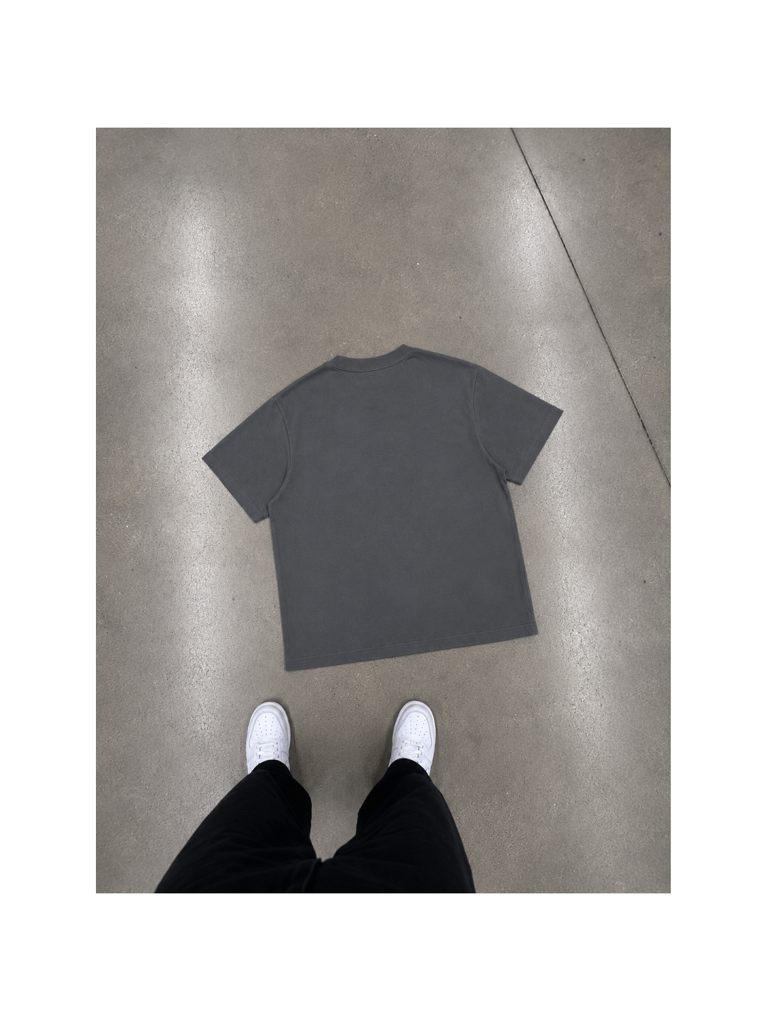 Refined Boxy Tee - Faded Grey